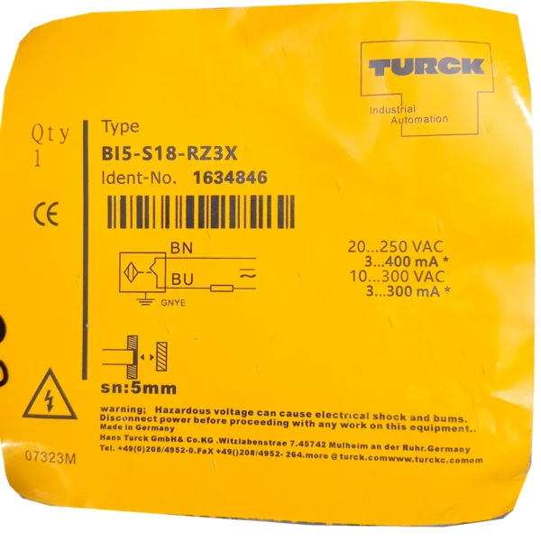 TURCK Inductive Proximity Sensor BI5-S18-RZ3X NPN 5mm - Image 4