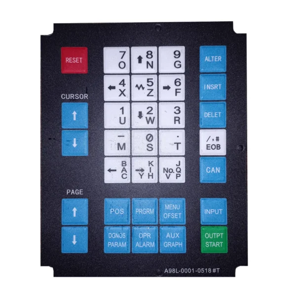 FANUC A98L-0001-0518#T 33-Key Membrane Keypad for CNC Control Systems - Image 2