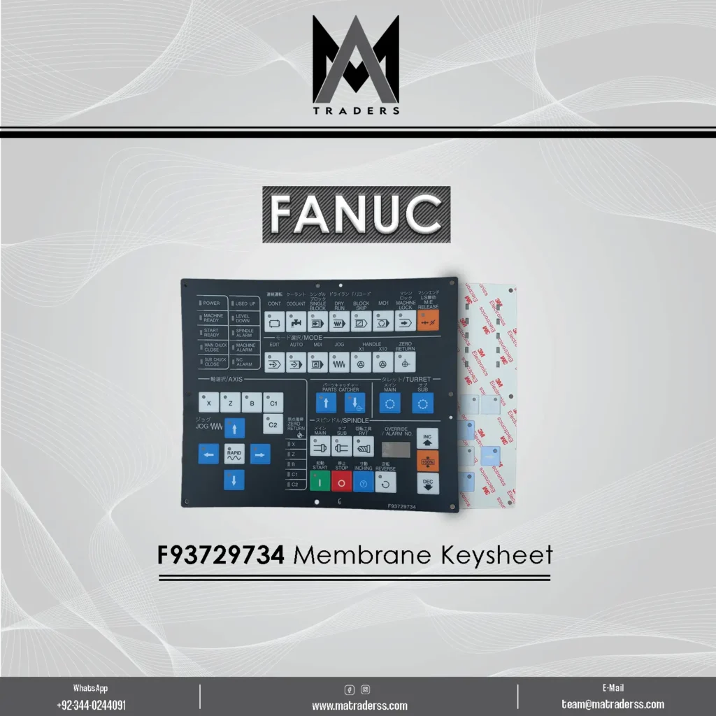 FANUC F93729734 Membrane Keysheet For Miyano